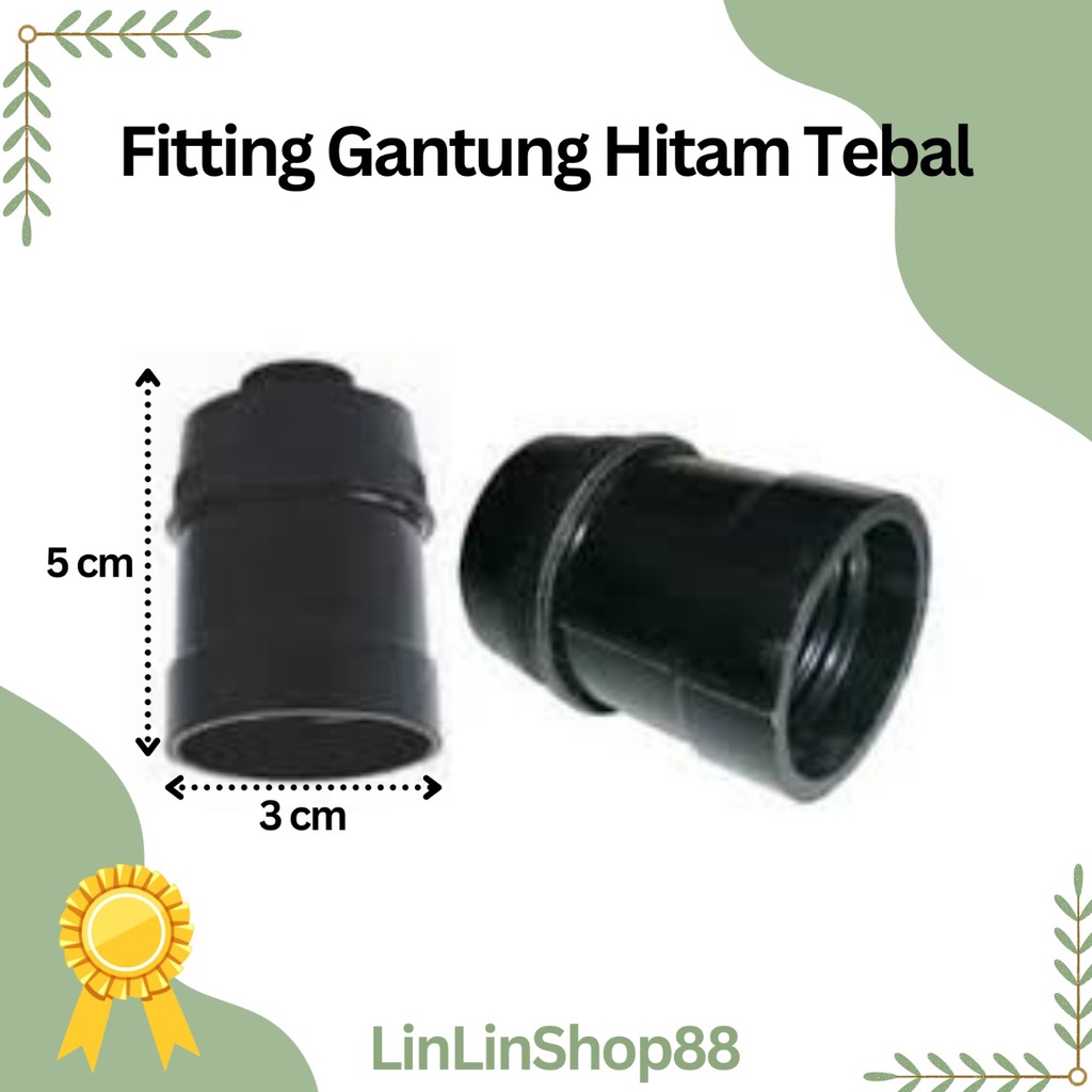 Fitting Gantung Hitam Tebal per 1 pcs