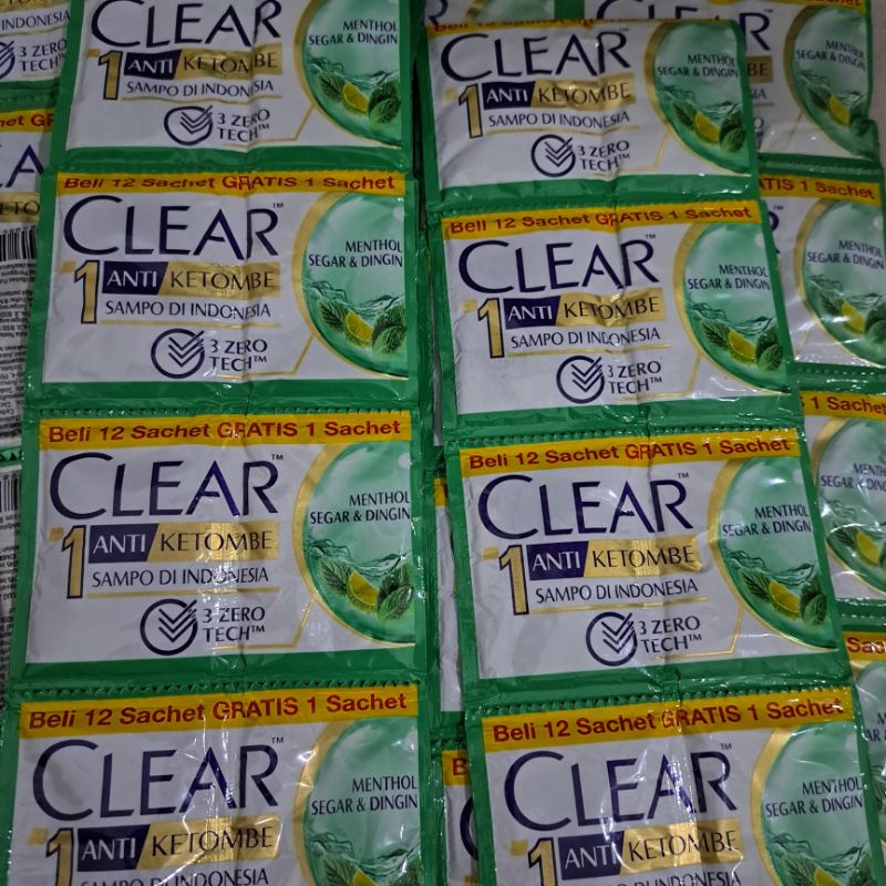 Clear Anti Ketombe Menthol Sampo 9ml x 12 saset