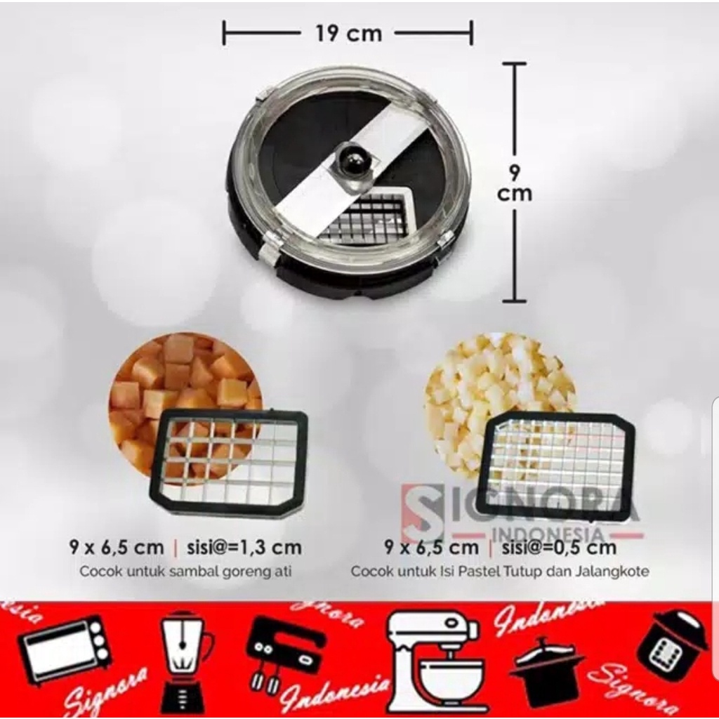 Aksesoris cubic Cutter foodprocessor pro signora