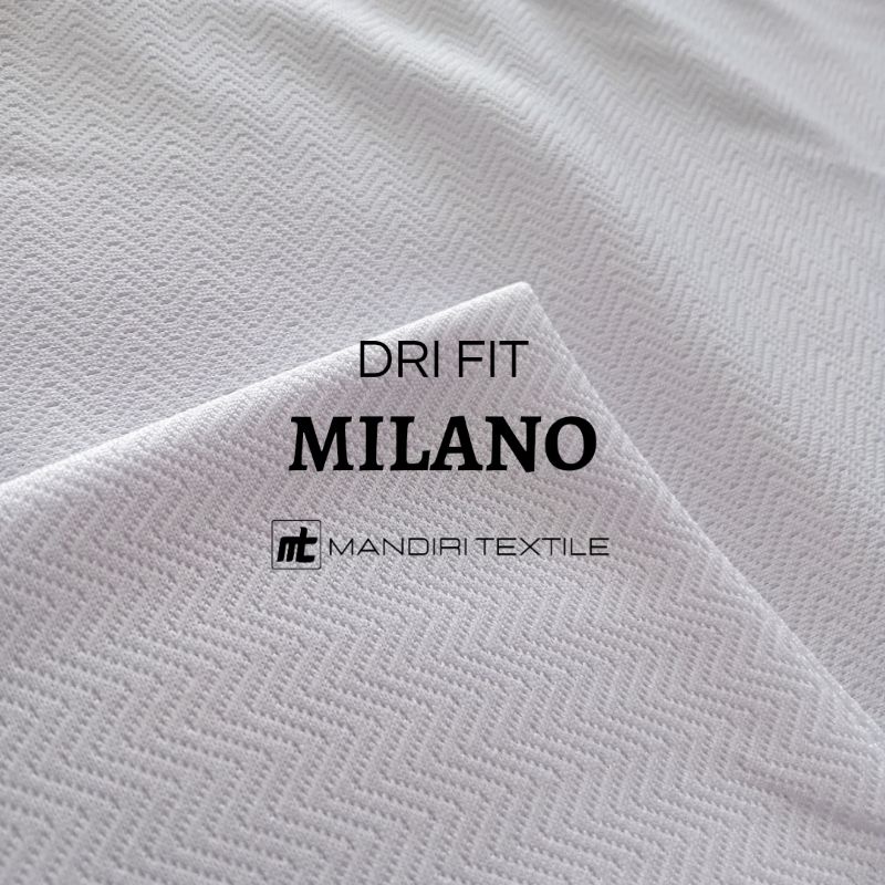 BAHAN JERSEY/KAIN DRI FIT MILANO PUTIH (minimal order satu roll)