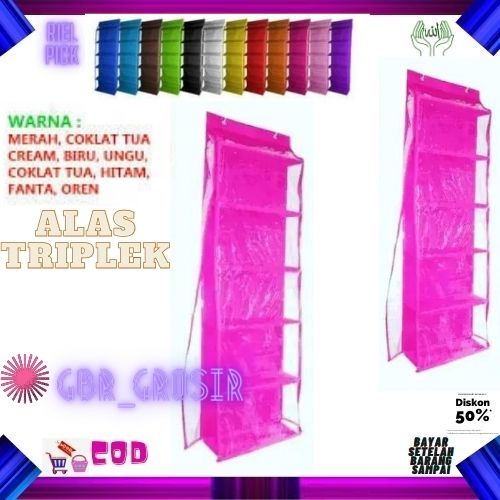 Rak Tas Polos Full Resleting 6 Susun HBO Hanging Bag Organizer Tempat Penyimpanan Tas Gantung