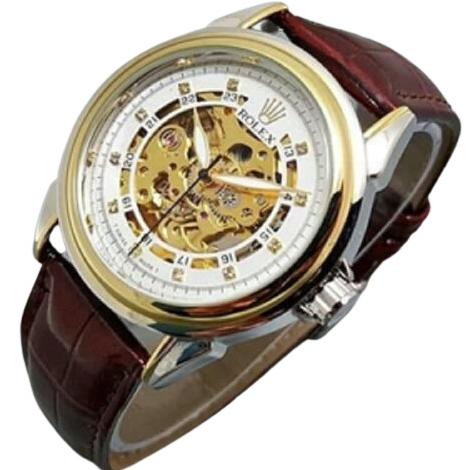 Jam Tangan Rolex Skeleton Automatic Kulit