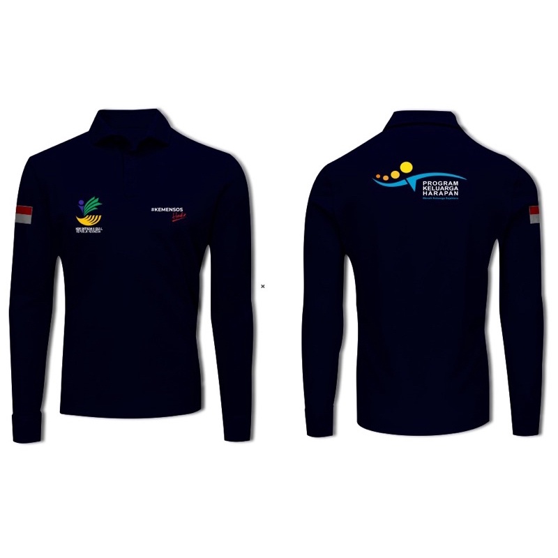 KAOS POLO TSHIRT KEMENSOS (KEMENTERIAN SOSIAL REPUBLIK INDONESIA) TKSK/PKH BISA SATUAN DAN RATUSAN