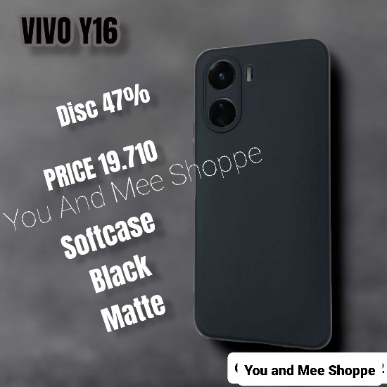 Case BLACK [HITAM] Vivo Y02 Y02T Y16 Y22 Y35 Y36 5G 4G Y15 Y15s Y02s Y01 Y75 T1 T1Pro Softcase Gelap Premium/Silikon Casing Belakang Super Thin Protecth-Ada Pelindung Kamera(Lensa Camera)/Soft Protection Anti Jamur S Y 16 s Y15 s 4G 5G PRO Plastik Karet