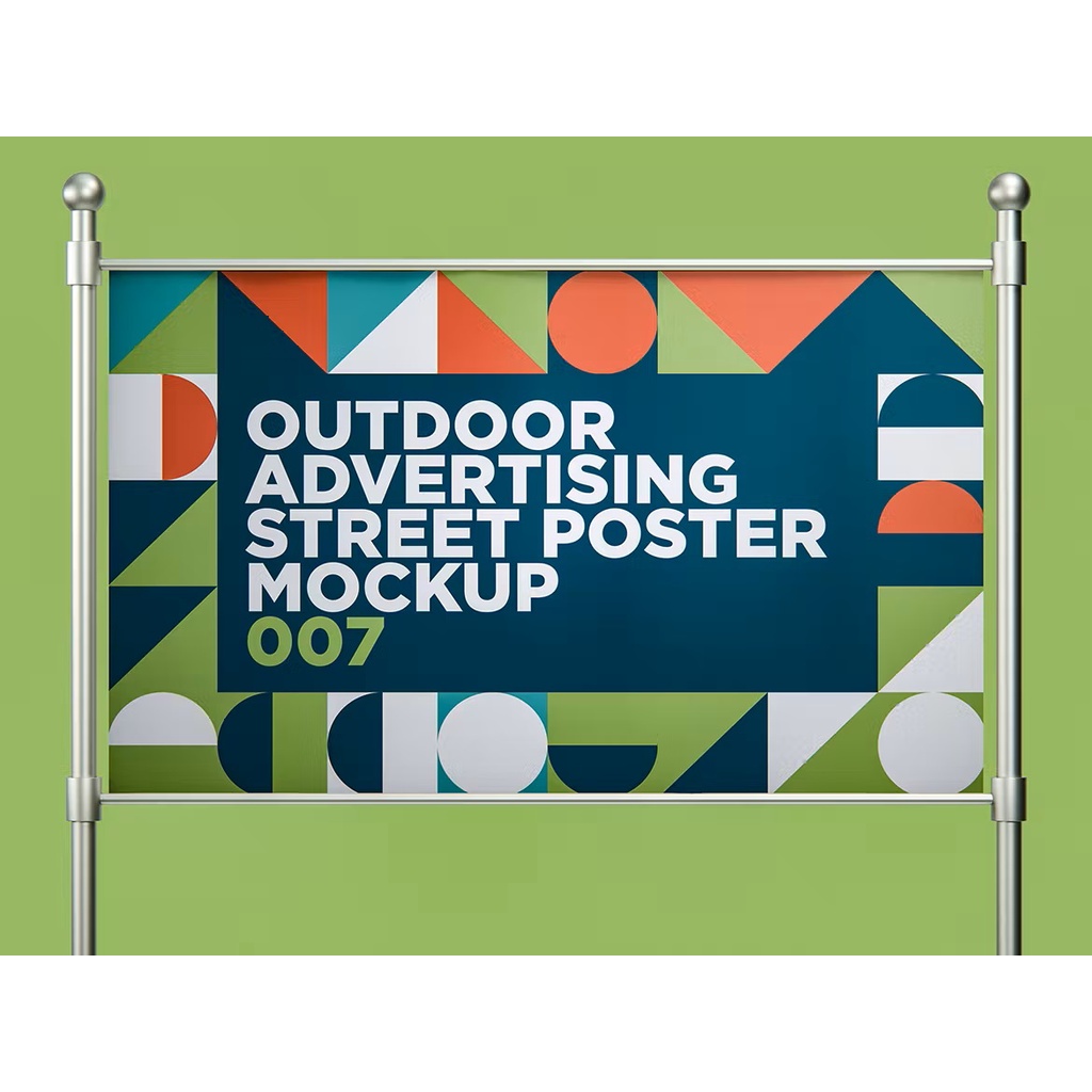 Outdoor Advertising Street Poster Mockup