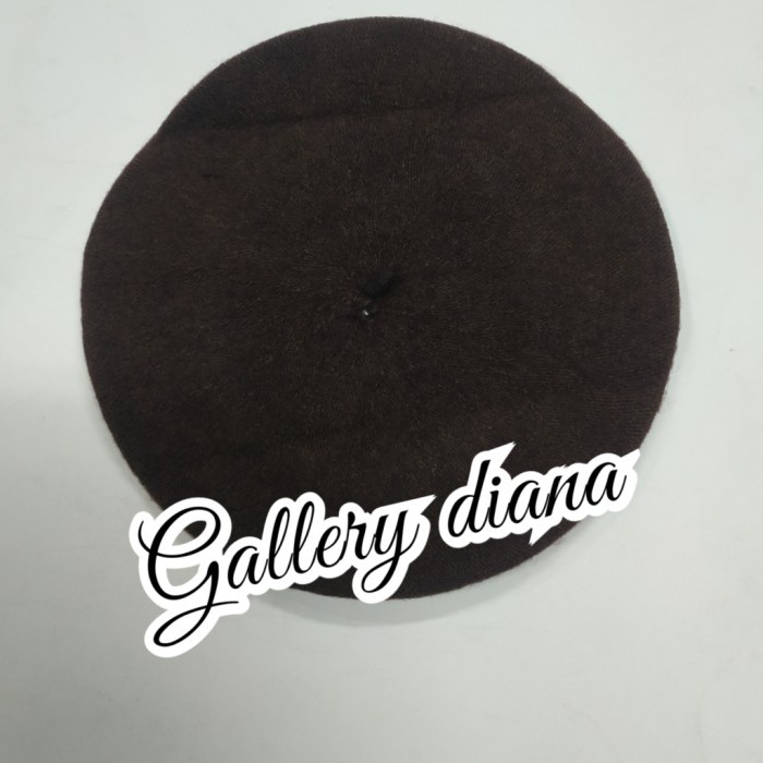 topi polos klasik baret pelukis wanita warna merah asli t - coklat V1U6 PREMIUM BAYAR DI TEMPAT TERB