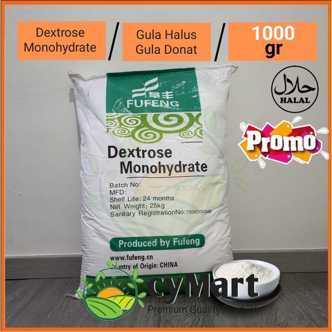 

Gula Halus/Gula Dingin/Gula Donat, Dextrose Monohydratre (1000gr)