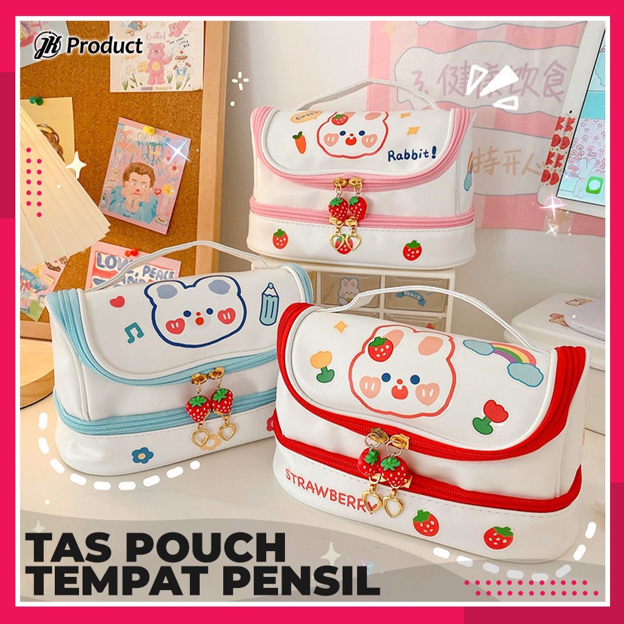 

Tas Tempat Pensil Sekolah Kotak Pouch Alat Tulis Motif Lucu