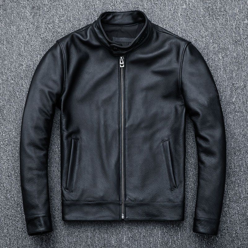 Jaket kulit pria asli domba, jaket kulit domba