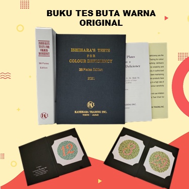 Buku Tes Buta Warna Original Japan Isihara Tes Buta Warna 38 Plates