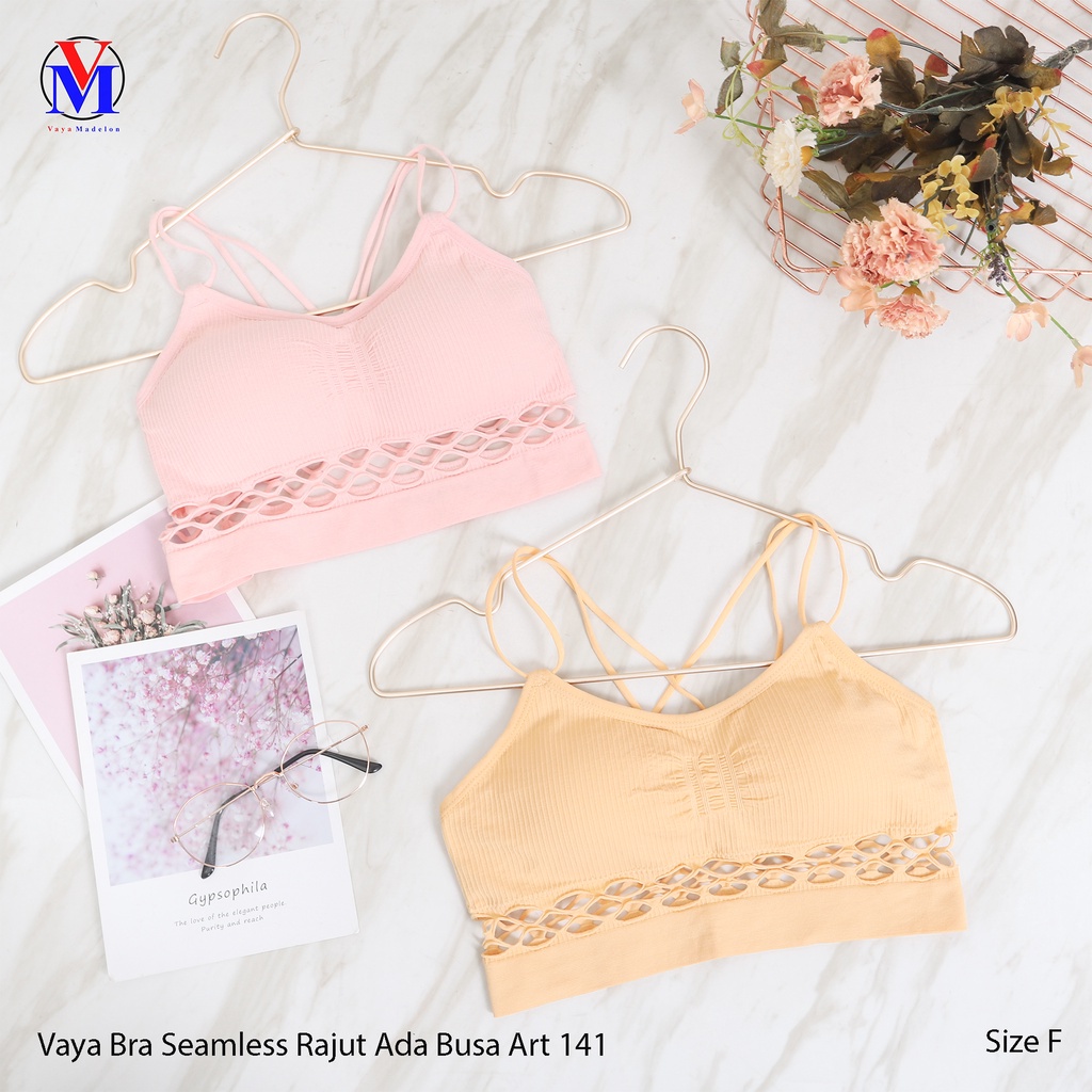 MINISET BRA SEAMLESS RAJUT BUSA VAYA Bralette Ada Busa / BRA SEXY WANITA / Art 141