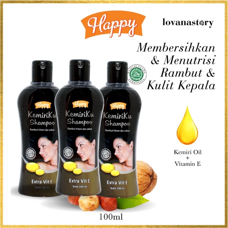 Shampoo Kemiriku 100ml / shampoo bpom kemiriku extra Vitamin E 100ml