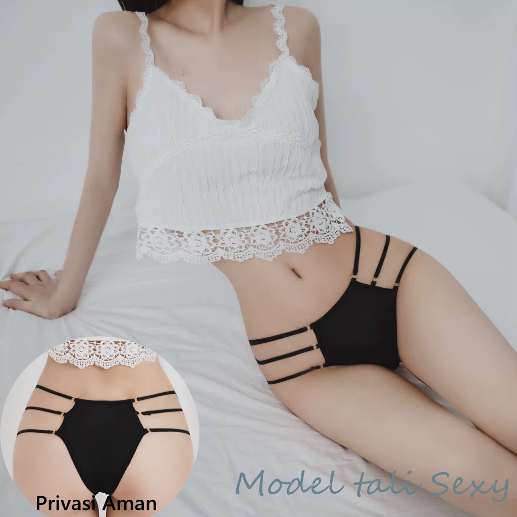 (COD) Celana Dalam Wanita Model tali Ukuran Jumbo Sexy hot low Waist G String Panties 3C255