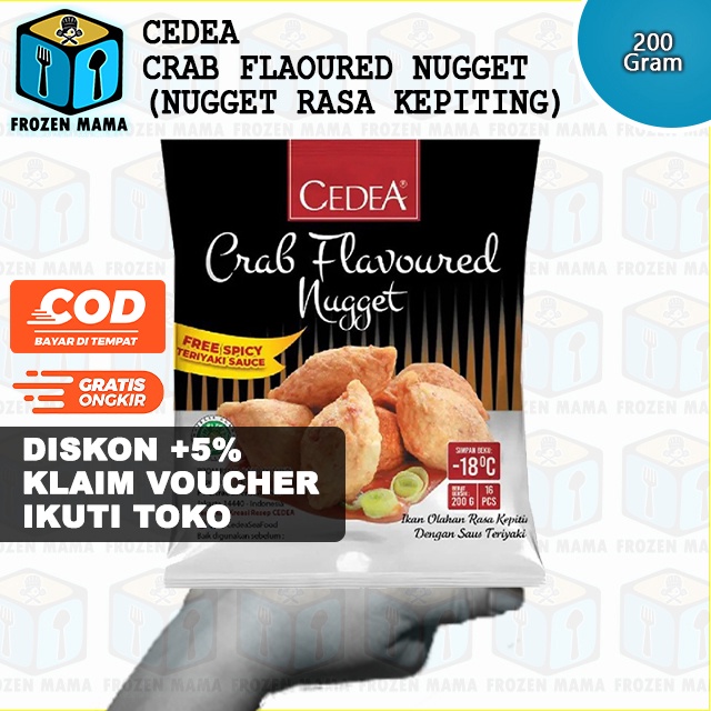 

CEDEA Crab Flavoured Nugget Nuget Kepiting (200 gram) Frozen Food Makanan Beku Olahan Murah Siap Saji Secara Instan