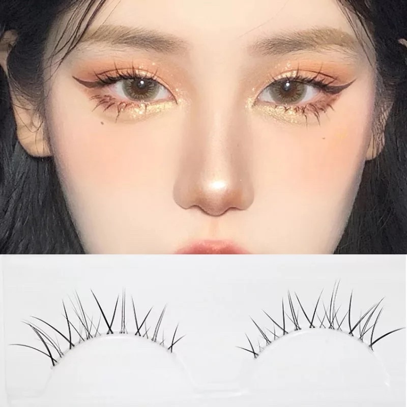 F61 - 3 Pairs 3D Makeup Cross Strip False Eyelashes Natural Long Full Volume Fluffy Wispies Lashes Handmade Eyelashes Extension Tools