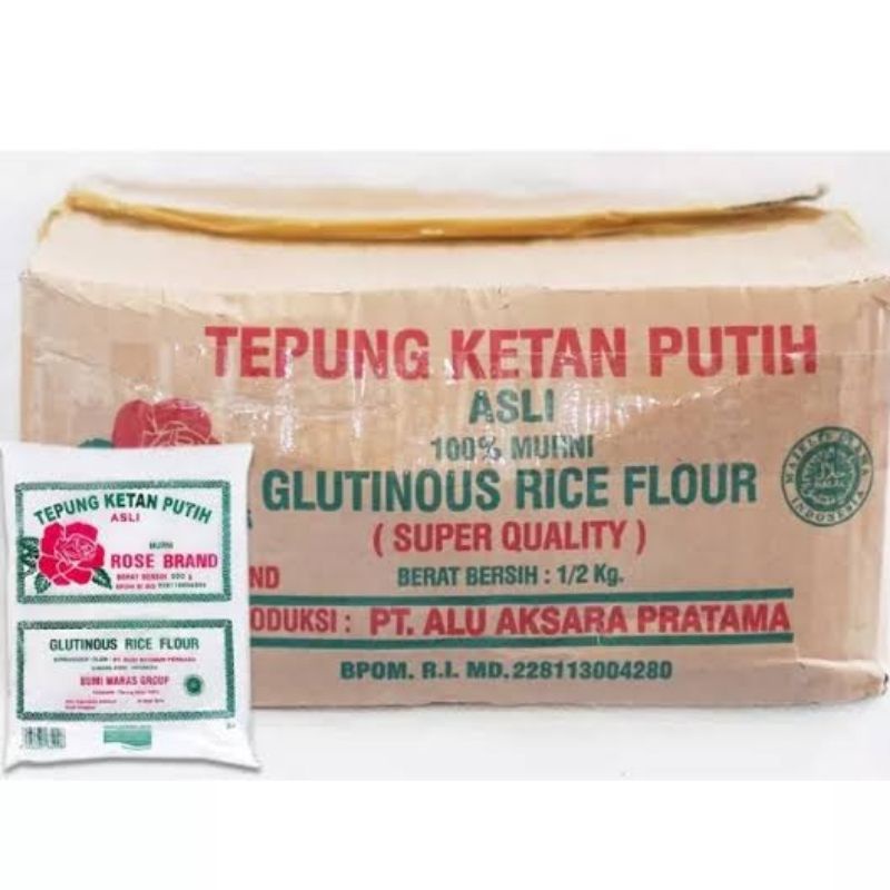 

Tepung Ketan Rose Brand (20 pak @500 gram) | Grosir 1 Dus