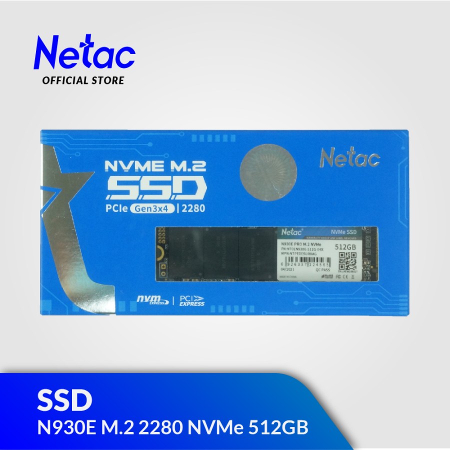 SSD NETAC 512GB N930E PRO M.2 NVME 2280 - NETAC N930E PRO 512GB M.2
