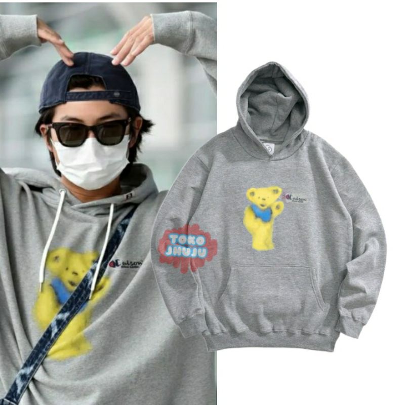 Hoodie Jumper Kpop RM Namjoon BTS Gambar Beruang Blur