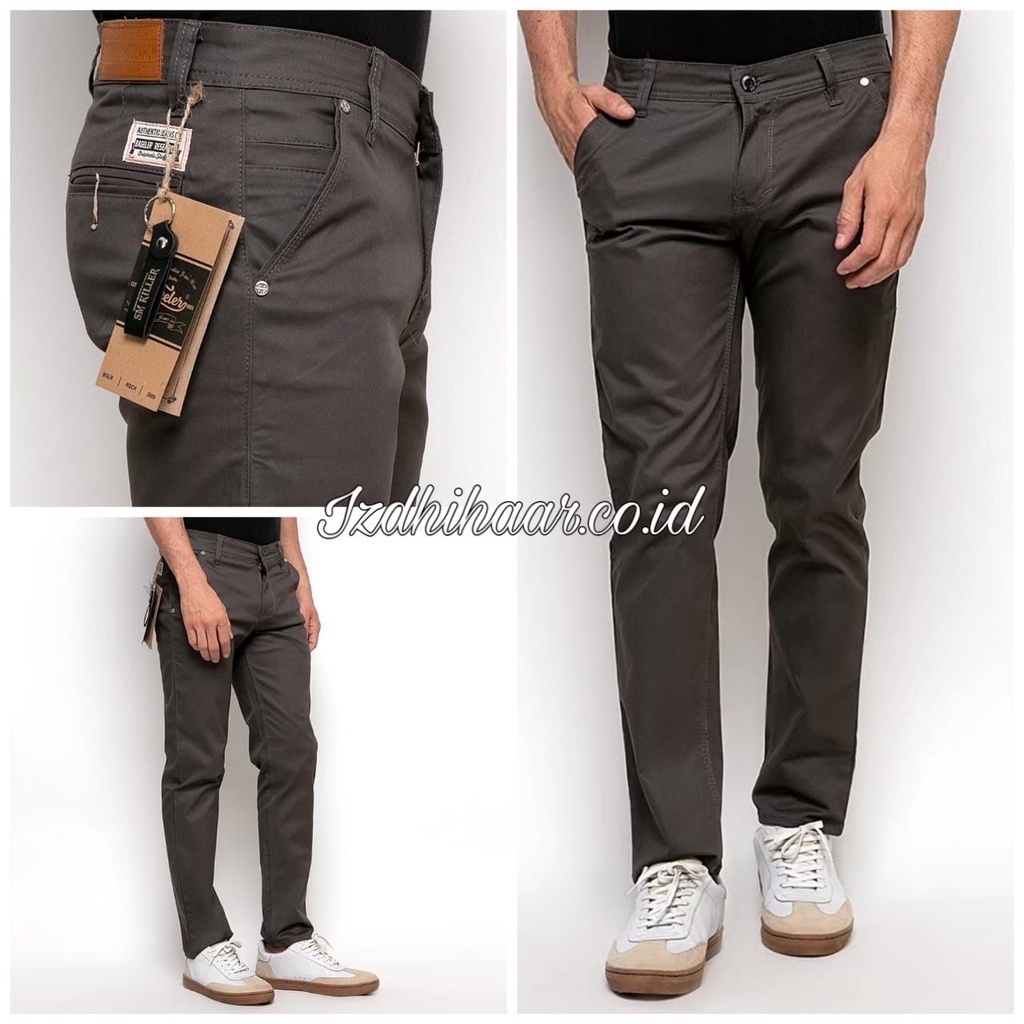 Celana Chino Katun Panjang Pria Slimfit Original Bageler