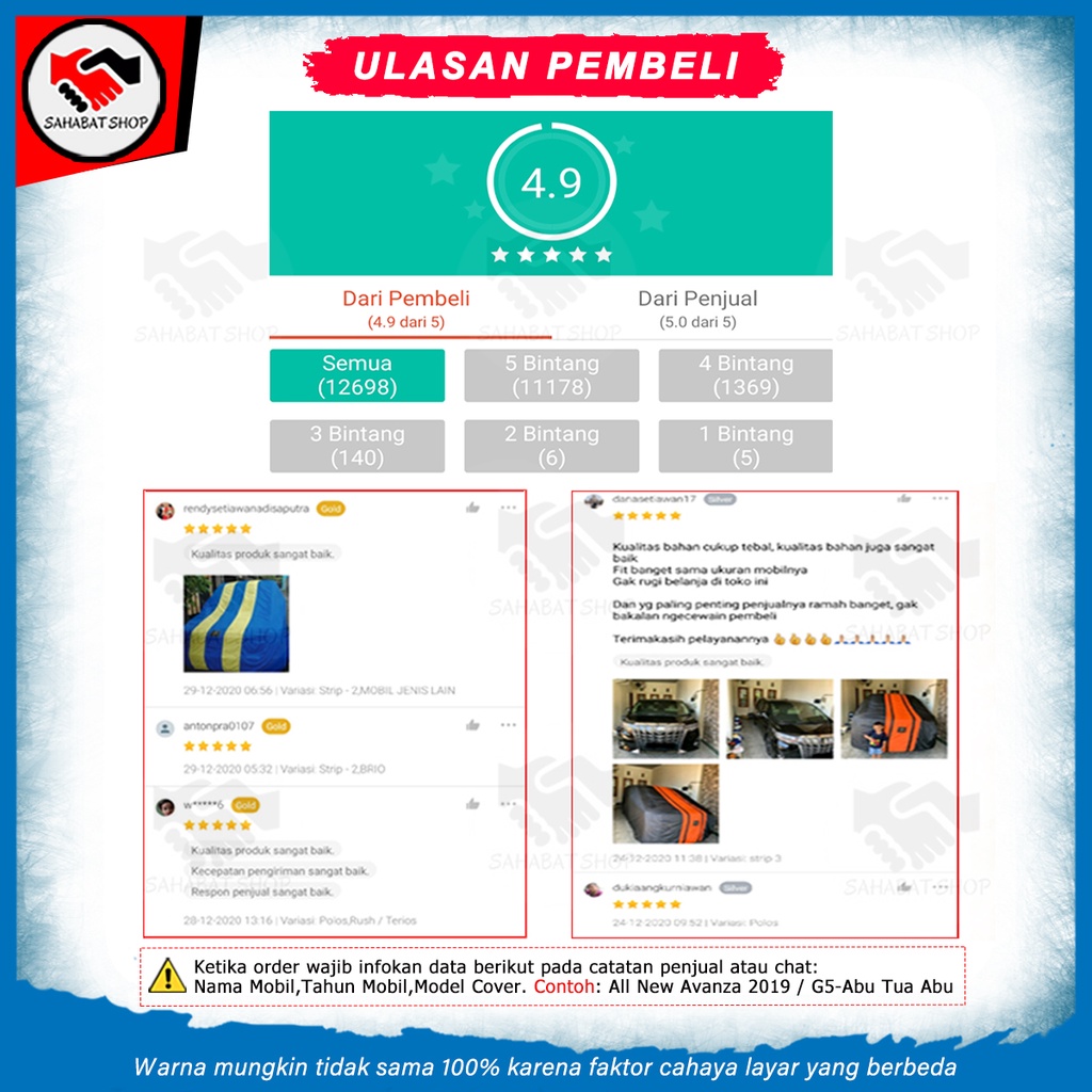 Body Cover Mobil GRAND AVEGA Sarung Mobil Hyundai GRAND AVEGA Tutup Mobil Avega Mantel Mobil AVEGA Selimut GRAND AVEGA Penutup Pelindung