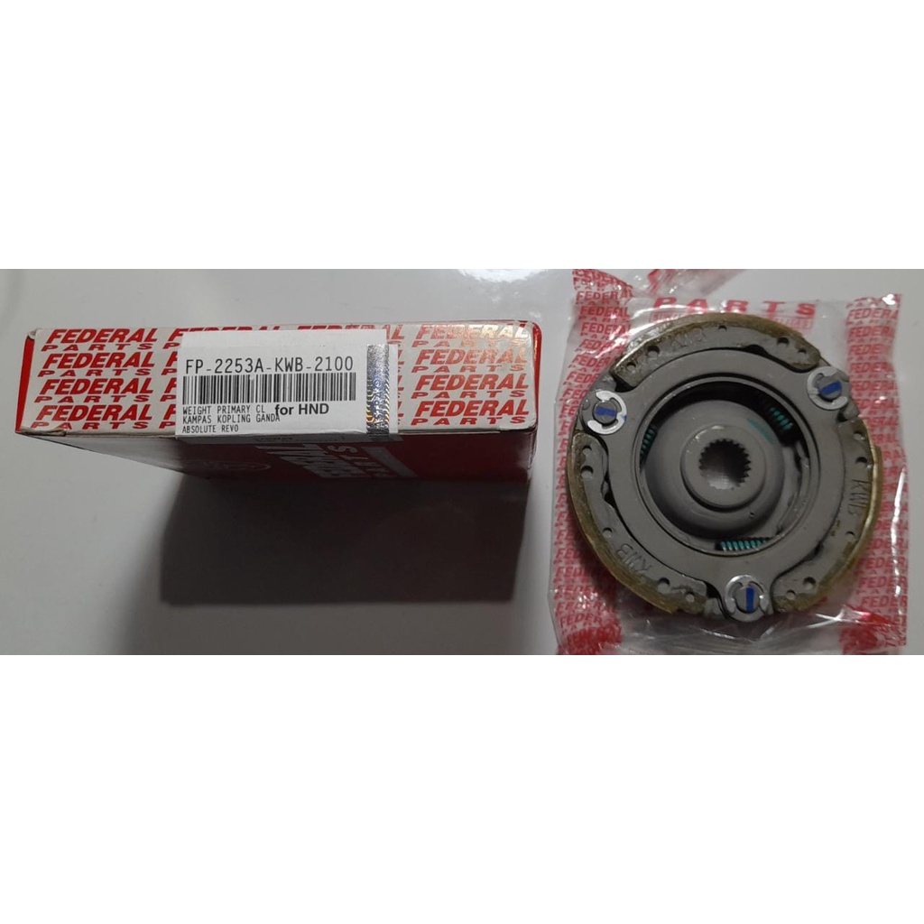 Kampas Kopling Ganda + Plat Weight Set Clutch Assy Federal Revo Absolute FP 2253A KWB 2100