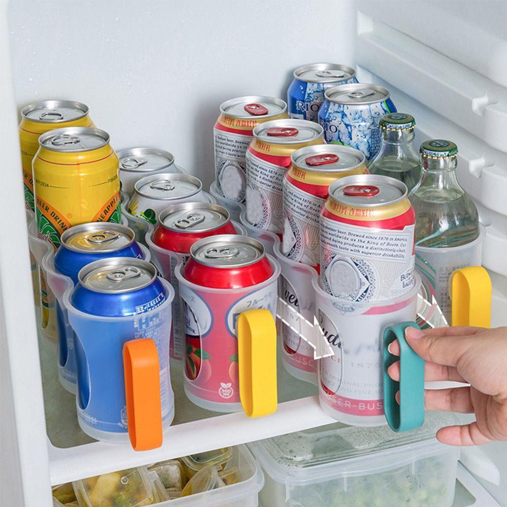 Dispenser Tempat Minuman Botol Bir Nanas Anti Jatuh Hemat Ruang Susun Rapi Alat Rak Minuman Kulkas Storage Organizer