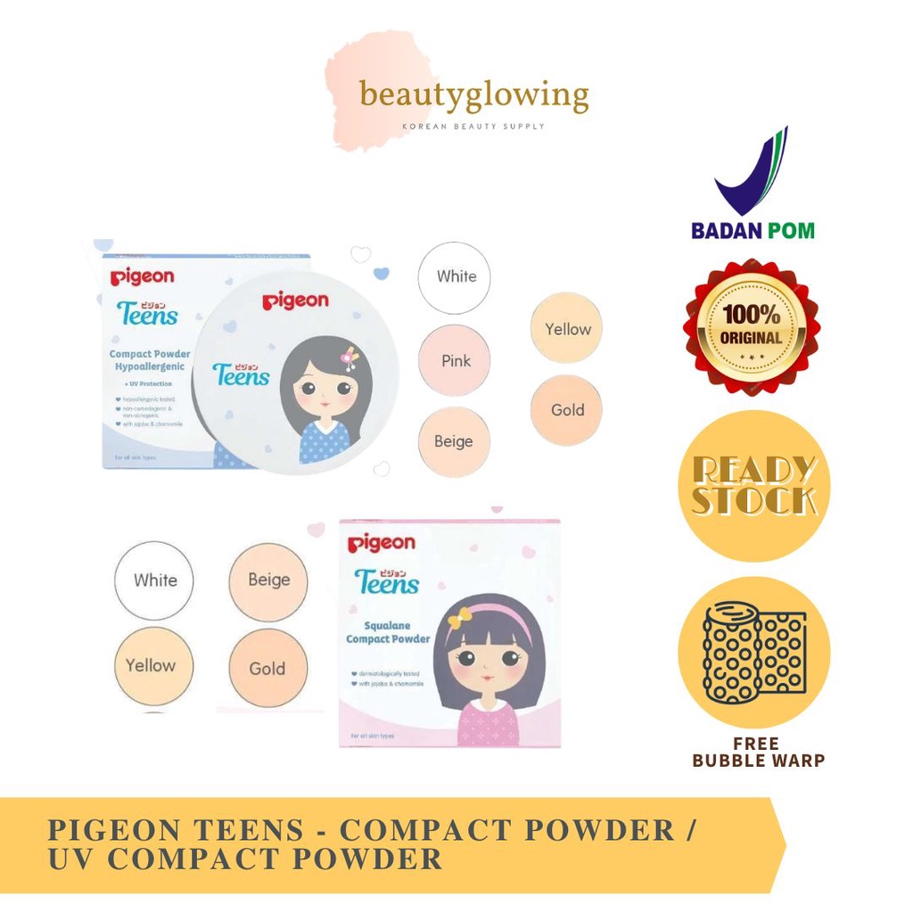 TERMURAH! PIGEON Teens COMPACT POWDER FULL / UV / REFILL