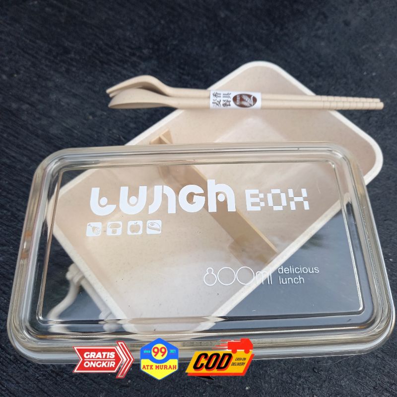 800ml DELICIOUS LUNCH box - kotak Bekal makan/tempat makan