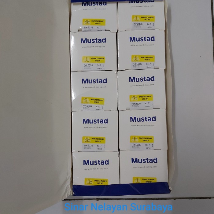 Kail mata pancing Mustad 2335 no 7 (isi 10 kotak kecil)