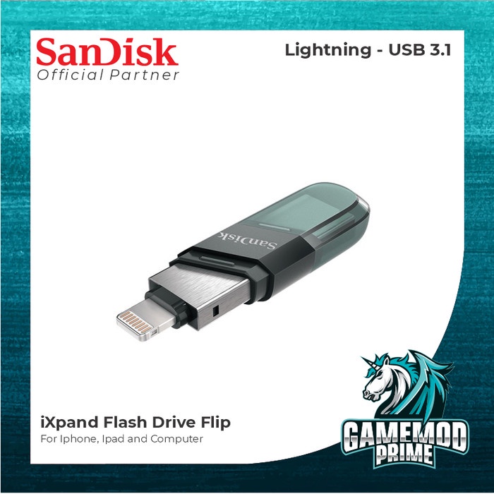 SanDisk iXpand Flip USB 3.1 Flash Drive for iPhone iPad 32 64 128 GB