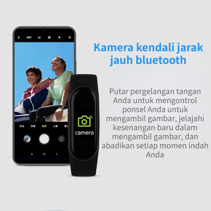 M5 Smart Watch Monitor Detak Jantung Darah Oksigen Tingkat Pedometer Bluetooth Tahan Air Smart Watch