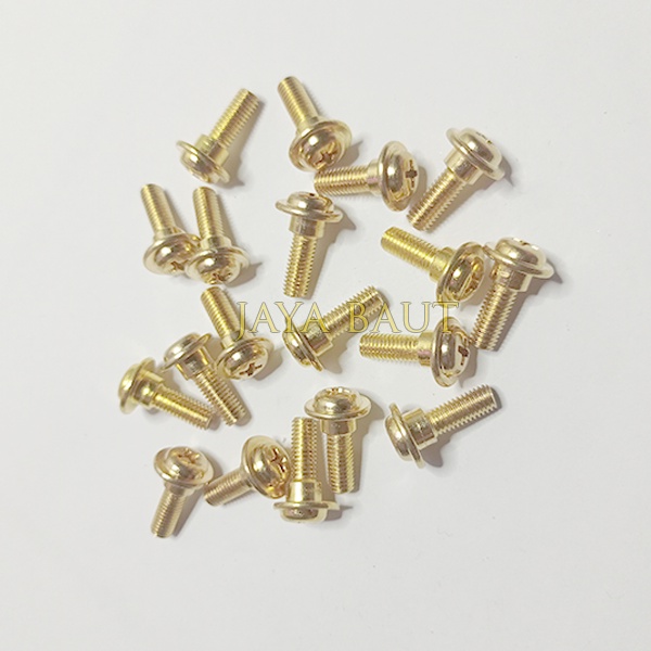 10 Pcs Baut Dasi 5x16 Gold / Baut Lexil 5x16 Gold / Baut Dasi Beat Vario