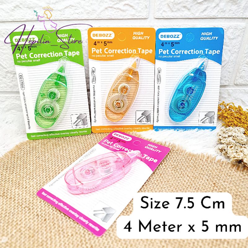 Jual Correction Tape Kecil CT003 / Tip Ex Kertas DEBOZZ Kecil Warna