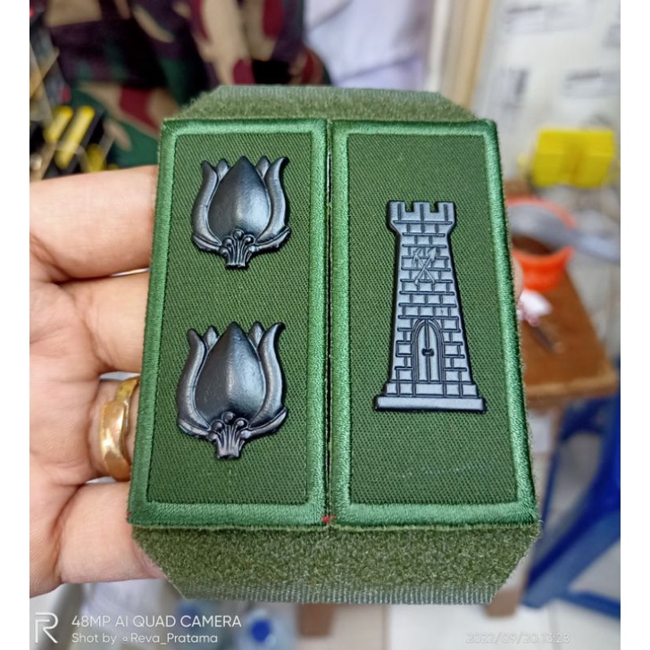 pangkat kerah baju pdl tni ad letkol + korp