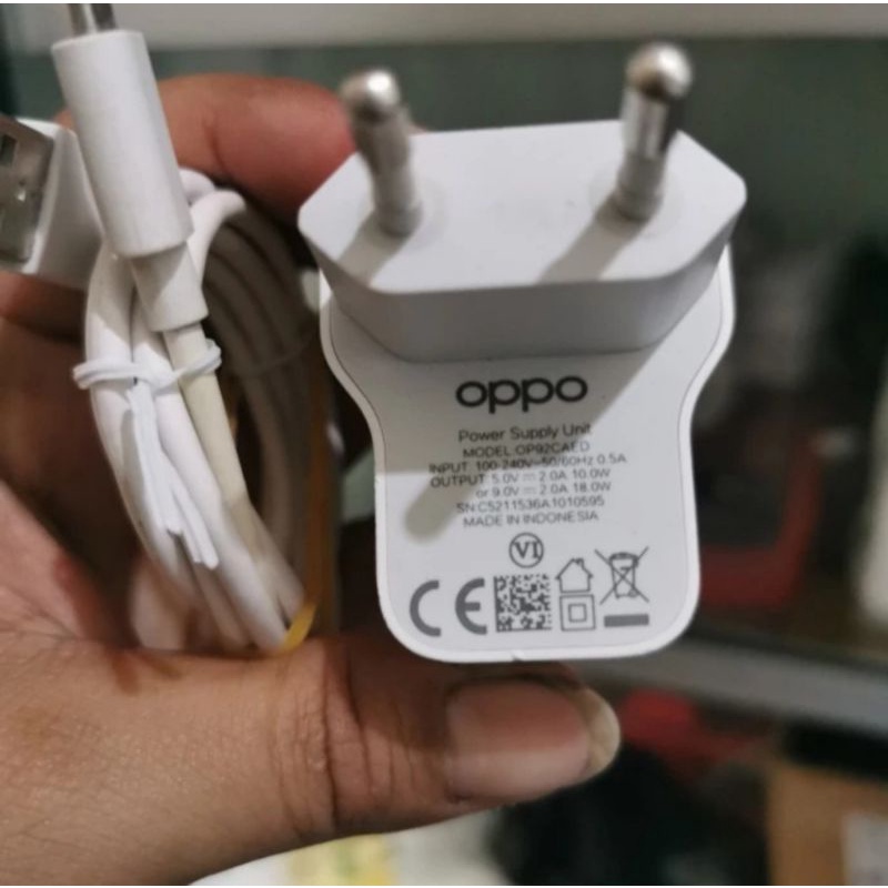 Charger Oppo A74 5G copotan hp 18w Ori bekas like new Asli 10000%