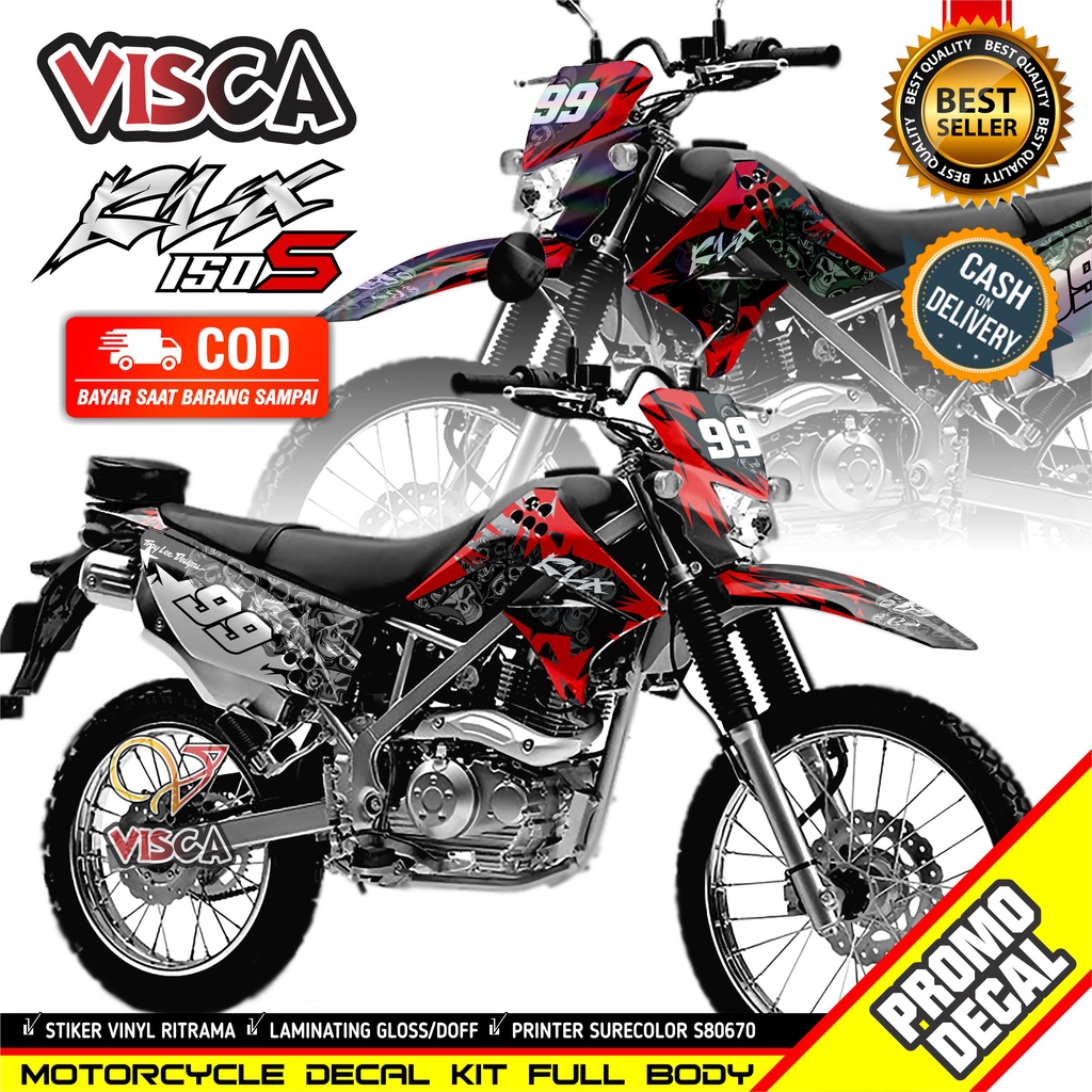 Stiker Klx 150 S Decal Klx Stiker Klx Decal Klx Hologram decal klx s 150 lama Decal Klx 150 S Fullbo