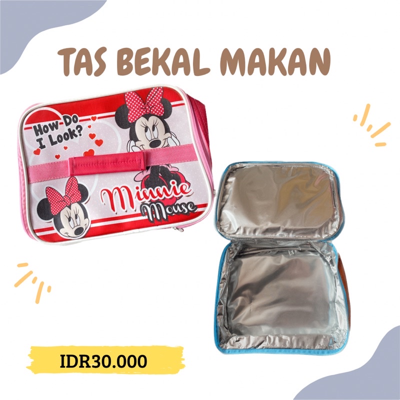Tas bekal mickey mouse merah