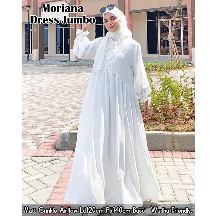 MORIANA DRESS JUMBO CRINKEL MODEL TERBARU