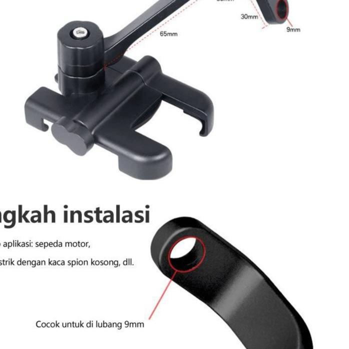 AHI8-3VA6H holder hp motor besi di stang/phone holder hp motor beat/holder hp motor stang/tempat hp 