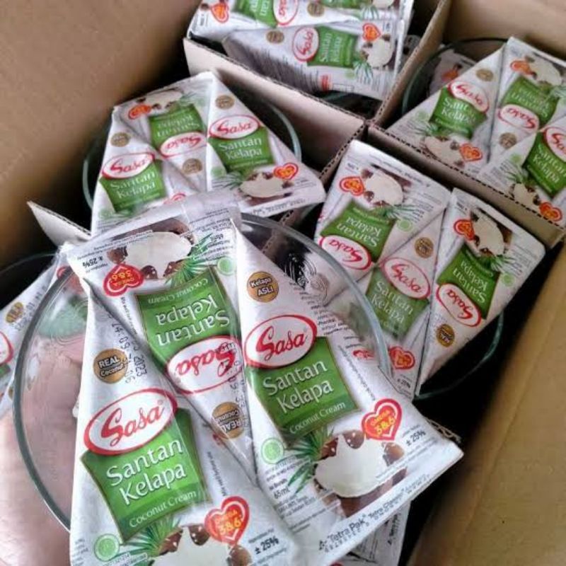 Santan Sasa Gratis Mangkok ( Santan 65mL 3 Pcs + Free 1 Pcs Mangkok) Sasa / Santan Kelapa / 65ml / S