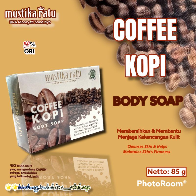 #MUSTIKA RATU# SABUN MANDI KOPI 85gr~COFFEE BODY SOAP