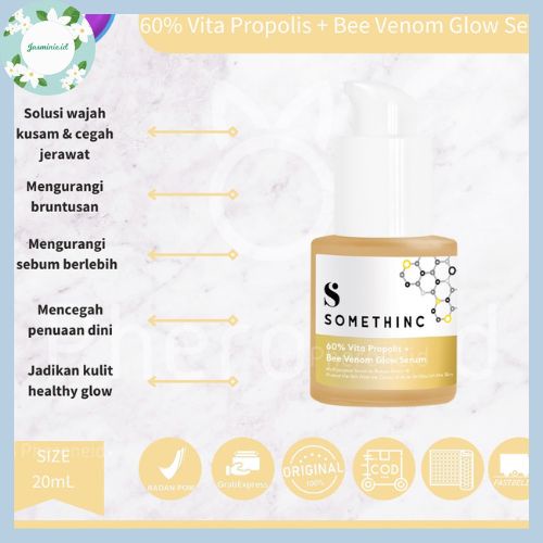 [NEW] SOMETHINC 60% Vita Propolis + Bee Venom Glow - Serum Kulit Glowing Bebas Jerawat - Bee Power