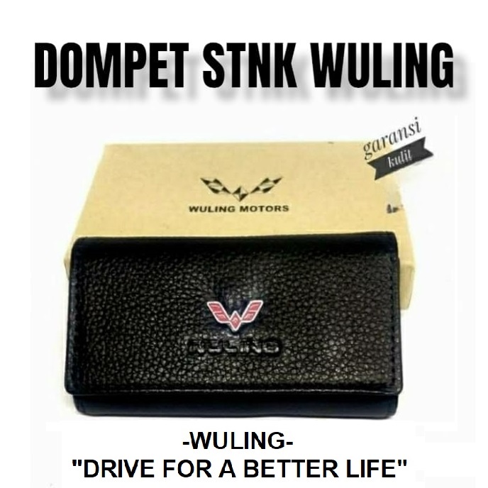 Dompet STNK Gantungan Kunci Branded Bahan Kulit Mobil WULING / Logo wuling: CONFERO CORTEZ FORMO ALMAZ_MGM27