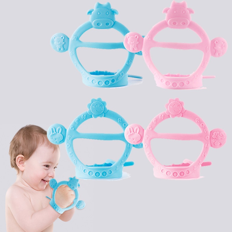 Mainan Teether Bayi Bahan Silikon Lembut Bebas BPA