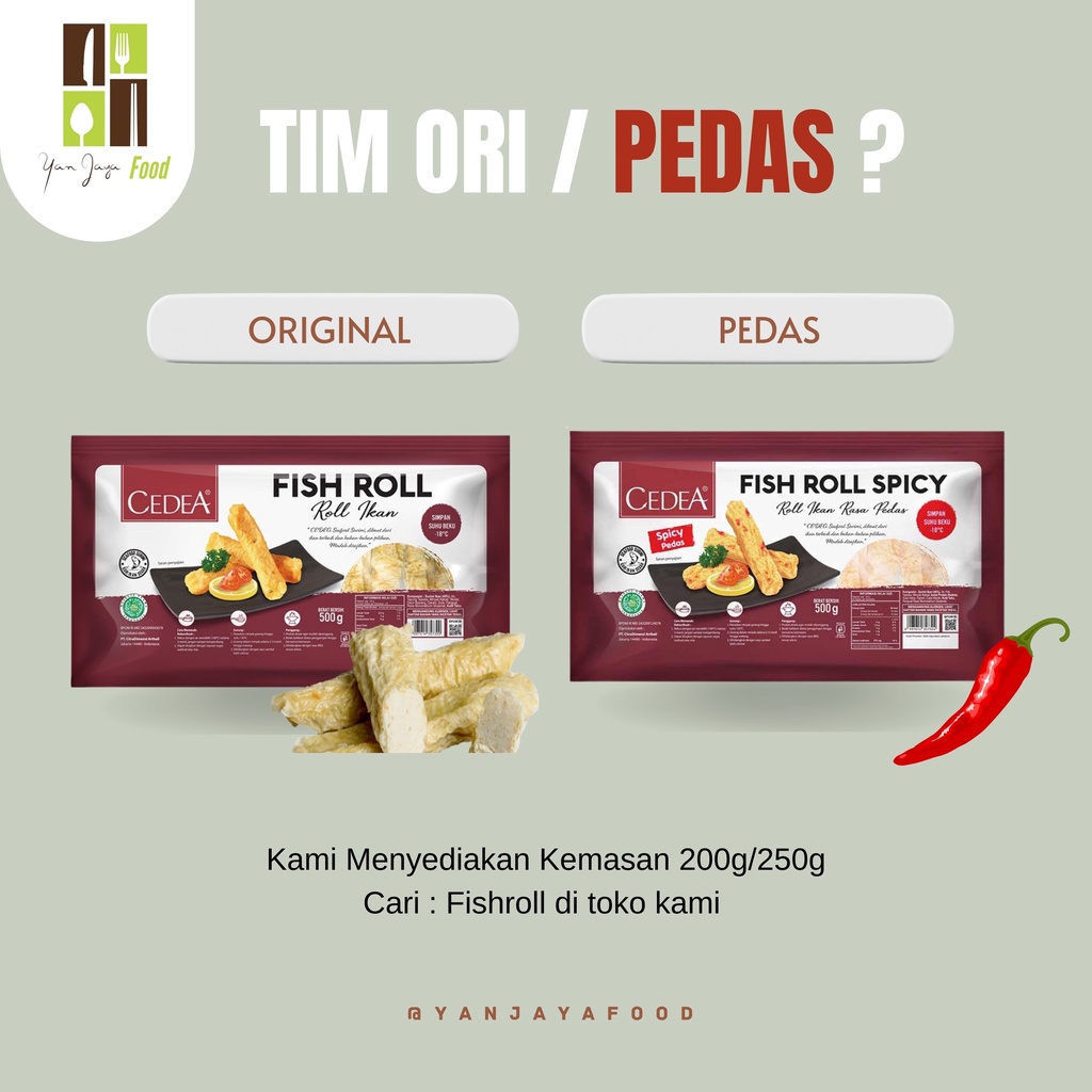 Cedea Fish Roll Pedas Spicy / Fish Roll Original [500g]