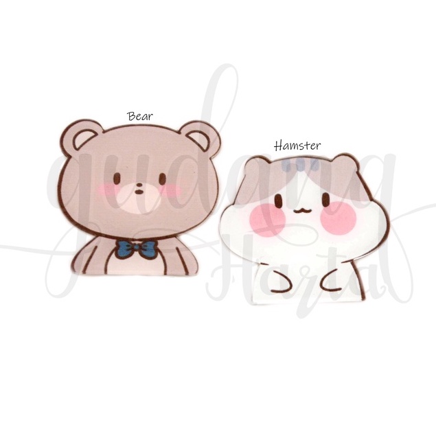 Pin Akrilik Hamster Bear Bros Tas Motif Hewan Beruang GH 208514