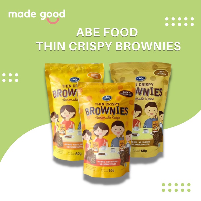 

Abe Food Thin Crispy Brownies 60gr Cemilan Snack Sehat Anak Healthy