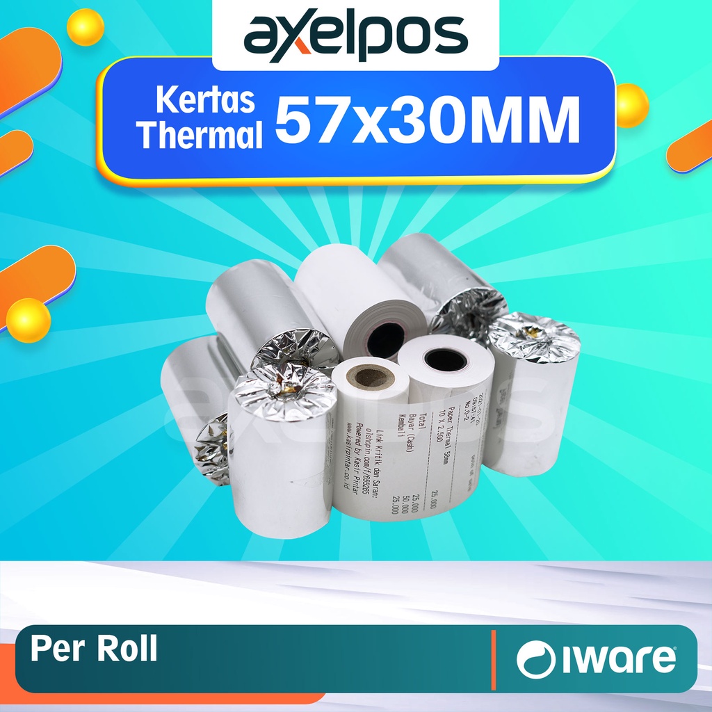 KERTAS PRINTER THERMAL 58 x 30 - KERTAS STRUK MOBILE PRINTER