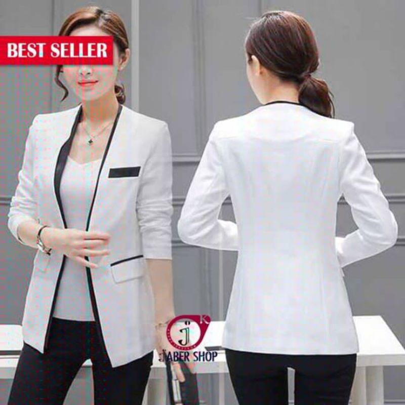 Jas wanita formal / blazer cewek putih