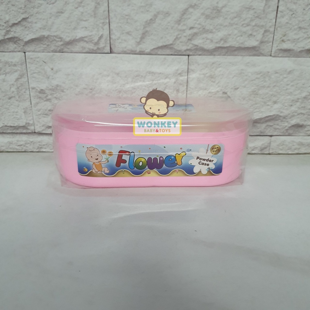 Tempat Bedak Double Flower / Lusty Bunny Anti Pecah